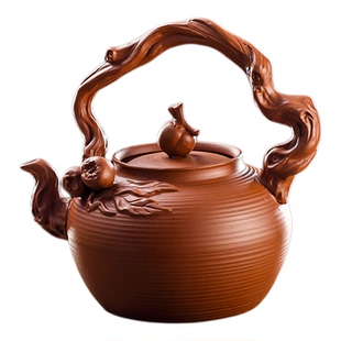 容山堂红泥砂铫围炉煮茶壶2025新款烧水壶提梁壶碳炉炭火炉煮茶炉