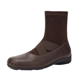 达芙妮加绒短靴女2025新款冬季芭蕾瘦瘦靴子玛丽珍马丁靴弹力袜靴