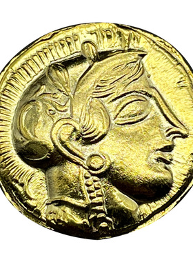 古希腊饰品雅典娜金币项链水瓶座