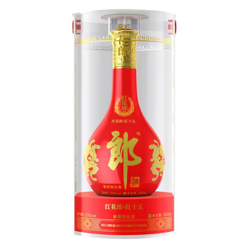 郎 红花郎红十五 53度500ml*1瓶 酱香型白酒礼送佳选（新老包装）