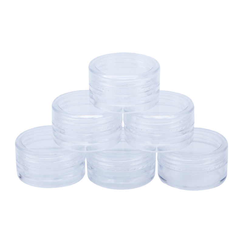 小塑料瓶带盖透明试用装面霜分装瓶迷你药膏盒子膏霜美甲空瓶圆盒