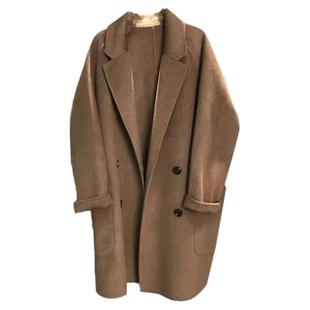 通勤百搭双面羊毛大衣女短款2025秋冬新款小个赫本风韩版宽松外套