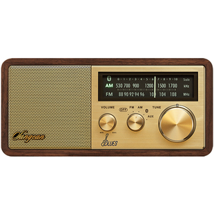 山进11BT蓝牙音响家用客厅环绕音箱小型高音质桌面复古木制收音机