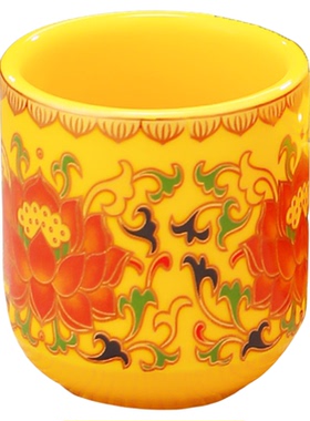 陶瓷供水杯家用供奉小号供佛水杯三连杯上供观音菩萨圣水杯净水杯