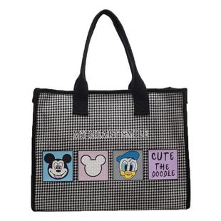 千鸟格大包女大容量包包2025秋冬新款托特包休闲单肩包手提妈咪包