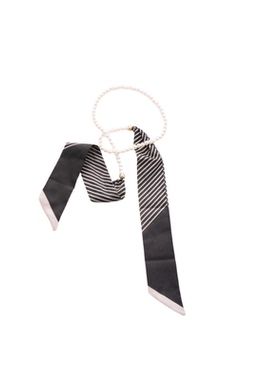 珍珠项链丝巾轻奢高级感时尚百搭锁骨链围巾女