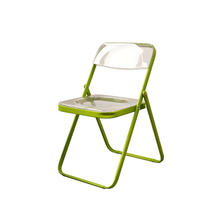 透明折叠椅亚克力家用ins风餐椅网红服装店咖啡厅拍照椅化妆凳子