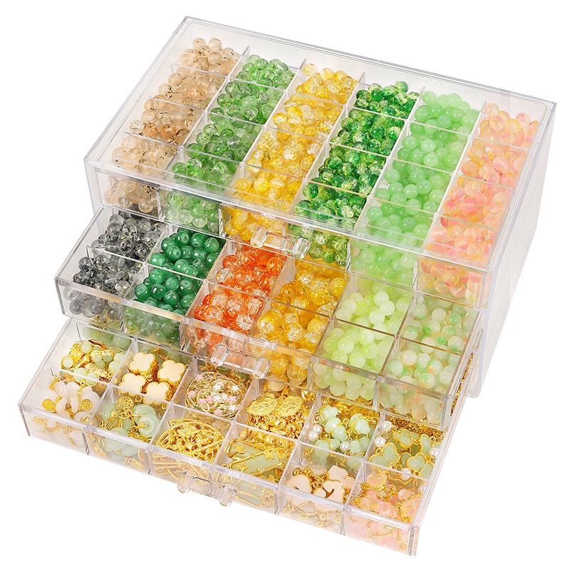 儿童串珠手工diy材料古风琉璃手链礼盒女孩玩具手串女童生日礼物6