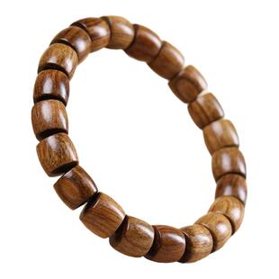 奇楠沉香木手链直切珠楞严咒佛珠手串男女饰可打开六字真言嘎乌盒