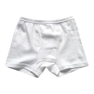 3件价 四季无骨弹力纯棉男童新款平角裤白色小中大童男孩内裤简约