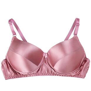 大码大罩杯真丝文胸 胖人真丝加肥胸罩桑蚕丝内衣 中老年CD罩杯