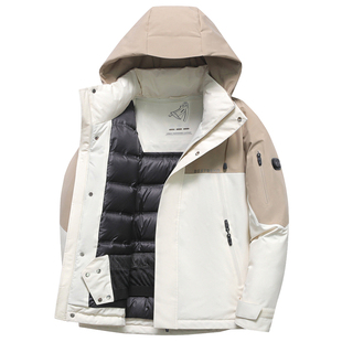 充电加热羽绒服黑科技智能控温发热衣服加厚棉衣外贸工装棉服外套