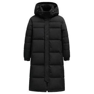 鸭鸭羽绒服男女同款中长款2025年秋冬反季过膝加长加厚鸭绒外套Y