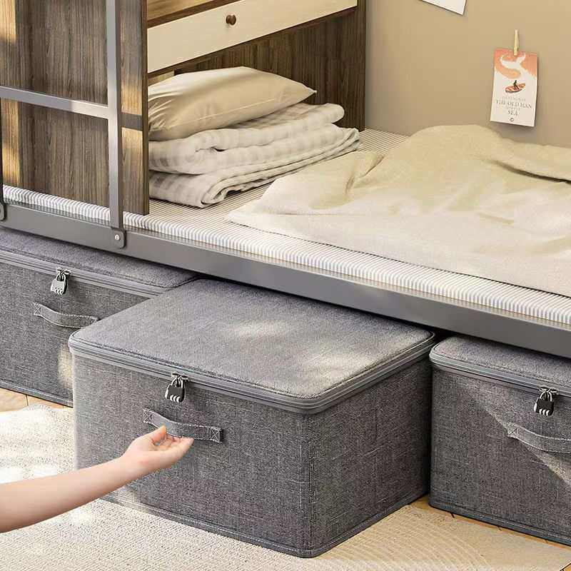 家用翻盖收纳箱可装密码锁衣物箱大容量整理盒阳离子衣柜整理卧室