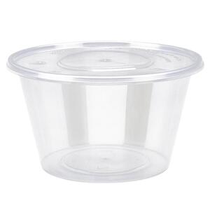 圆形加厚透明塑料打包碗碗快餐盒