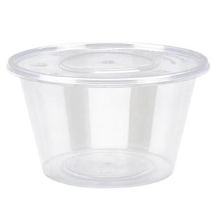 圆形1000ml一次性餐盒外卖打包盒加厚透明塑料快餐盒饭盒打包碗