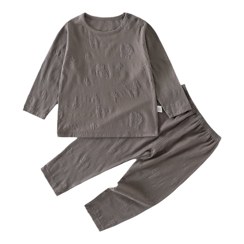 婴儿衣服夏季薄款a类莫代尔长袖分体套宝宝空调服家居睡衣外出服
