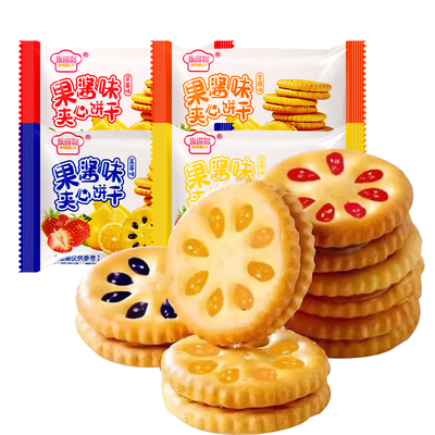 果酱夹心饼干多口味散装解馋小饼干小吃休闲网红零食品