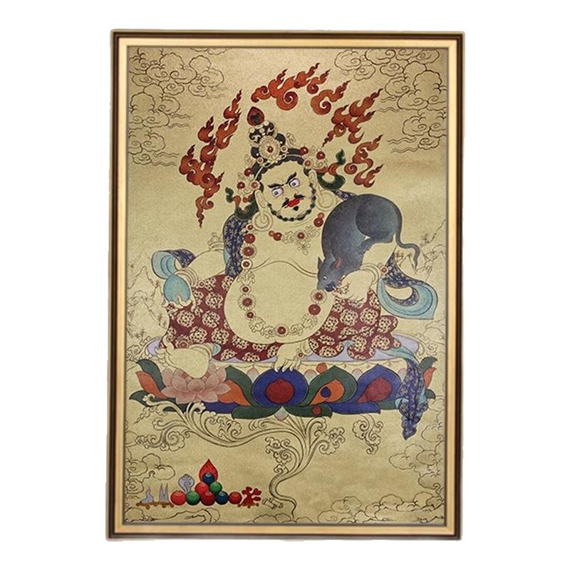 无框唐卡画像半手绘装饰挂画彩喷