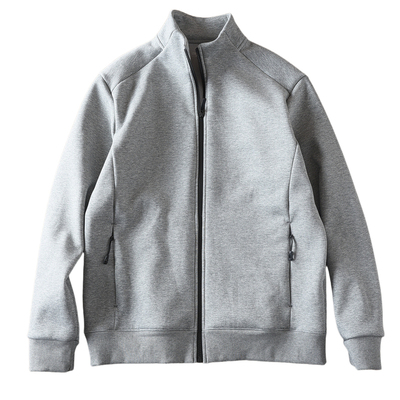 5033#冬季加绒加厚摇粒绒太空棉立领拉链开衫夹克卫衣男保暖外套