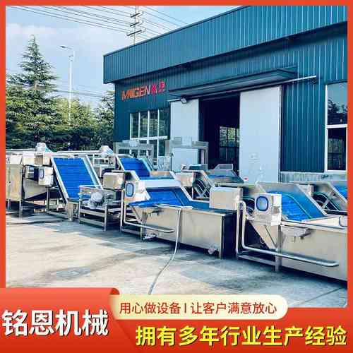 果蔬气泡清洗机 咸菜丝喷淋式清洗设备 袋包装食品清洗风干流水线