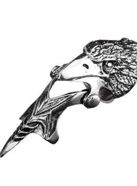 暗黑乌鸦头关节戒指弯曲指环指套