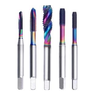 七彩涂层铝用挤压丝攻M1M2M3M4M12铝专用加长挤压盲孔丝锥