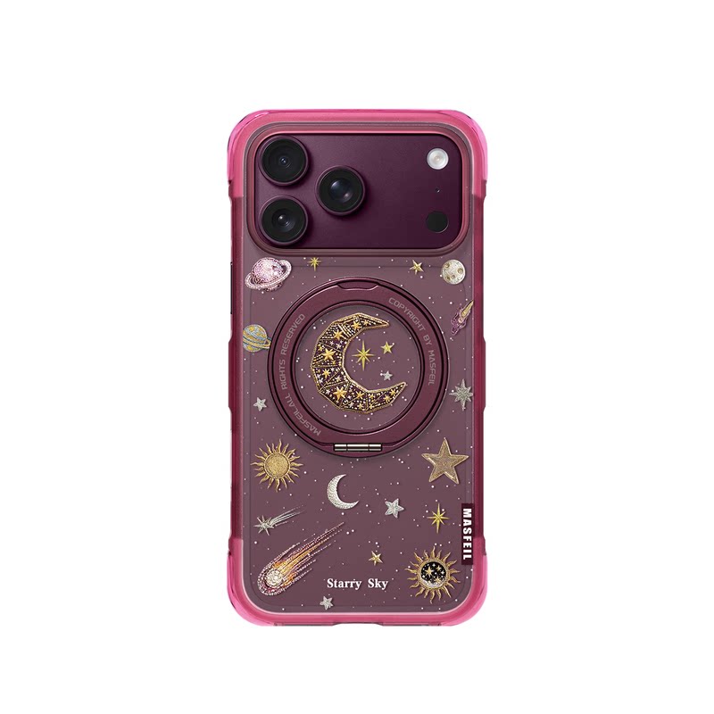 MASFEIL× 星河璀璨适用iPhone18Promax手机壳新款ip18pm磁吸带支架Go5苹果17Pro保护套支点全包超薄高级感17