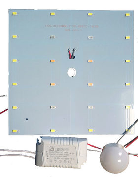 155mm12w彩光变光过道灯芯正方形