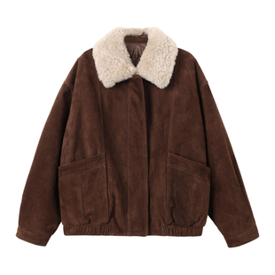 THESOONG/进口稀珍山羊绒皮 法国拉贡90白鹅绒女士羽绒服8204