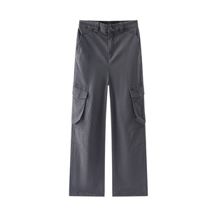 [商场同款]森马 x Marcus联名款休闲裤女阔腿裤2026春新款工装裤