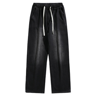 真维斯男士秋冬季加绒牛仔裤男款直筒百搭宽松男生休闲长裤子潮牌