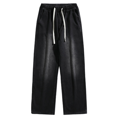 真维斯男士加绒宽松秋冬牛仔裤子