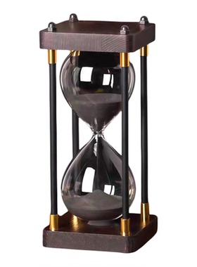 简约复古沙漏计时器30分钟防摔自装沙空瓶定制刻字高档桌面摆件