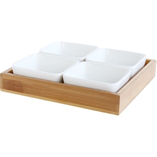 舍里创意网红分格火锅碟水果盘碟陶瓷KTV足浴会所干果点心小吃盘