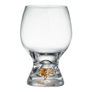 高档轻奢水晶玻璃二两白酒杯高颜值金箔烈酒杯套装家用精致高级感