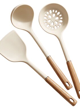 硅胶锅铲不粘锅专用铲子漏勺汤勺家用炒菜的炒勺食品级耐高温套装