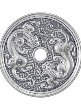 刻己瑞兽貔貅S925银花钱项链吊坠