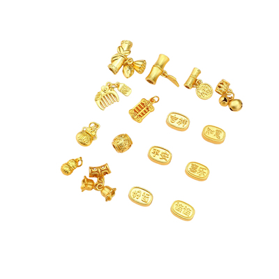 古法沙金强保色手链项链diy挂件