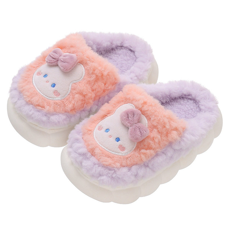 室内保暖居家冬女童亲子宝宝棉鞋