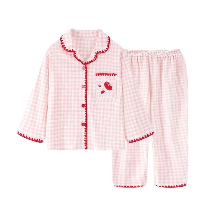 2026新款女童睡衣纯棉春秋季款儿童女孩家居服全棉套装女大童冬季