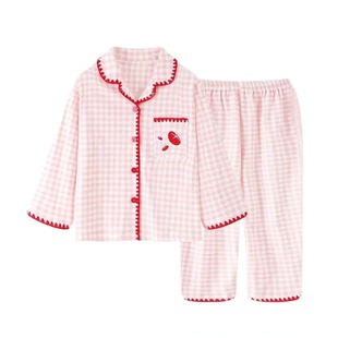 2026新款女童睡衣纯棉春秋季款儿童女孩家居服全棉套装女大童冬季