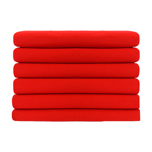 红布棉质喜事红绸绸缎布料面料大红绸布喜庆装饰婚庆开业揭幕红布