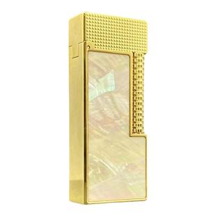 窄机长条侧滑气体打火机双面深海彩贝镶嵌款男个性时尚复古礼物