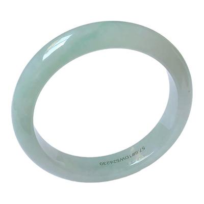 57圈1DW526230平安镯 大艺珠宝冰种晴水绿缅甸天然A货翡翠玉手镯