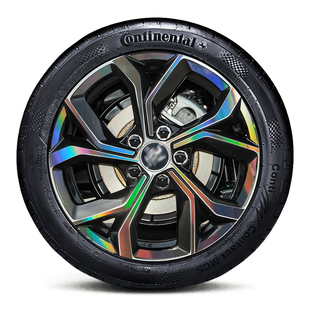 适用比亚迪元PLUS轮毂贴纸改装配件装饰用品大全黑化车贴外观改色