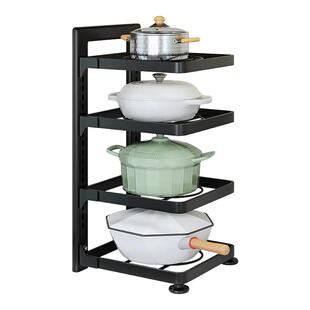 佳帮手厨房置物架家用多层锅具收纳架子下水槽橱柜内分层放锅架