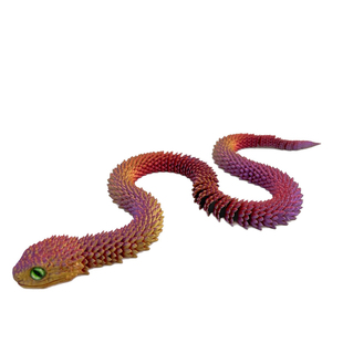 3d打印新款蛇关节可动仿真蛇动物模型桌面摆件儿童玩具礼物夜光