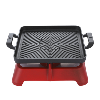 方形烧烤盘加厚铁板烧盘铸铁烤盘