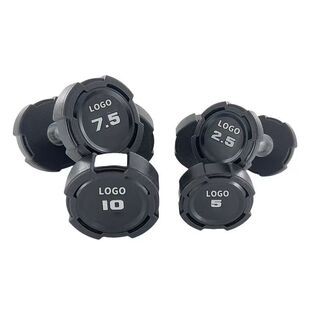 悍马哑铃PU包胶圆头哑铃家用健身房同款健身器材商用专业力量训练